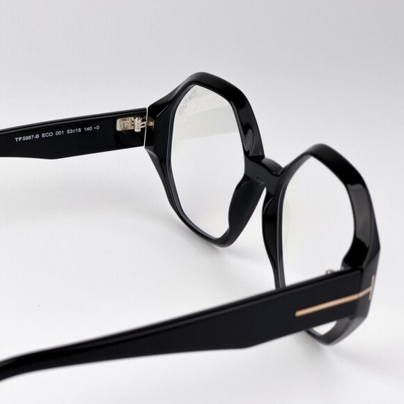 Tom Ford FT5967-B Women’s Eyeglasses – Black Round Frame | Model FT5967-B 001 - Picture 8 of 10